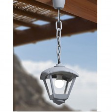 Φωτιστικό Φανάρι Κρεμαστό με ντουί E27 Ρητίνης Γκρι IP55 Fumagalli 96DARIO250P/GR